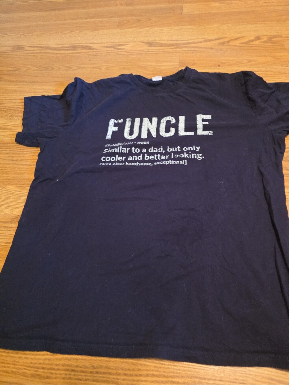 Funcle Graphic Tee in Navy Blue